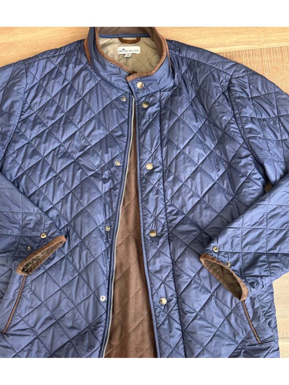 Peter Millar Suffolk Quilted Travel Coat Jacket Navy Blue Packable Men’s Medium - Picture 6 of 14